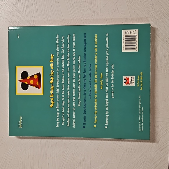 The Disney Party Handbook vintage foodie gift ready bundle with a tee 1998 - Picture 12 of 12